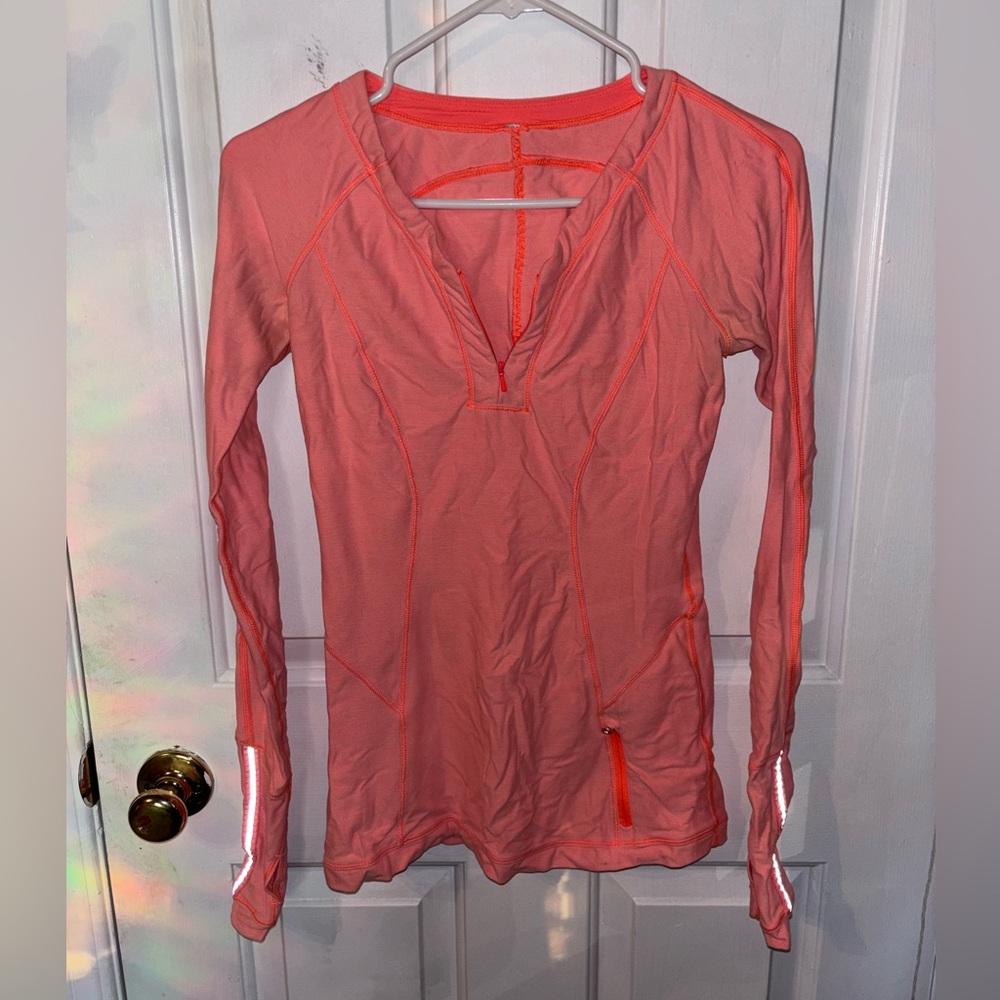Lululemon Coral Long Sleeve Top